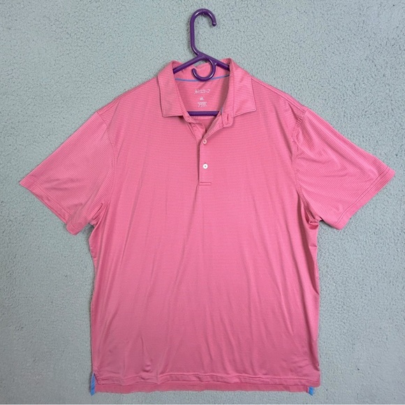 Johnnie-O men’s Pink Polo Shirt Classic Style size XL - Picture 1 of 8
